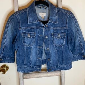 LOFT cropped denim jacket